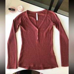 Tna group babaton fuzzy waffle top